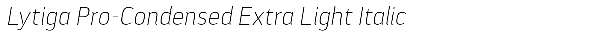 Lytiga Pro-Condensed Extra Light Italic image